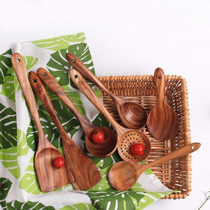 Ustensiles de cuisine en bois pour la maison et les restaurants, ensemble d'outils de cuisson au prix le plus bas, ustensiles de cuisine en bois durables - Product Image 3