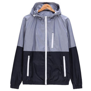 Chaqueta Cortavientos con Capucha para Hombre, Diseño Color Block, Secado Rápido, Poliéster, Informal, para Primavera, Deporte al Aire Libre, con Bolsillos con Cremallera - Product Image 6