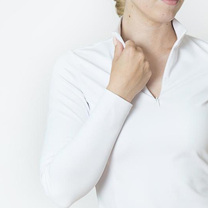 Women Elegant Equestrian Show Shirt Slim Fit Fleece Lightweight Stretch Anti-shrink Breathable Polyester/Nylon Riding - Product Image 5