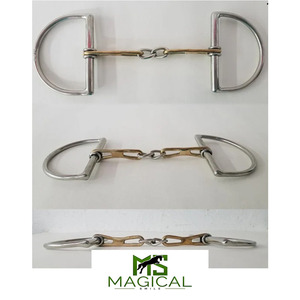 Mors de cheval sur mesure de haute qualité, mors de dressage en forme de goutte d'eau avec anneau en D, en argent allemand et acier inoxydable, toutes tailles en stock - Product Image 4
