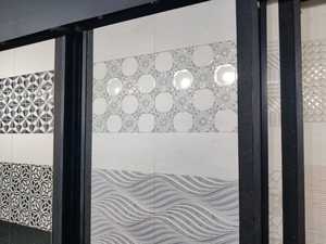 กระเบื้องตกแต่งผนังภายในขนาด 300 x 600 มม. เซรามิกเคลือบเงา กระเบื้องขอบลายดอกไม้และเรขาคณิตสำหรับห้องน้ำ - Product Image 6