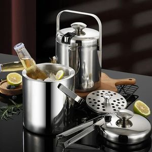 Seau à glace en métal de qualité export, design durable pour le stockage de glace, le refroidissement des boissons, restaurants, hôtels, bars, traiteurs et événements - Product Image 3
