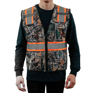 OEM Service Road Construction High Visibility Vest Working Wear Reflective Tape Safety Workers Breathable Vest Jackets - Product Image 1