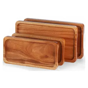 Wooden Kitchen Serving Tray Set With Premium Natural Trait