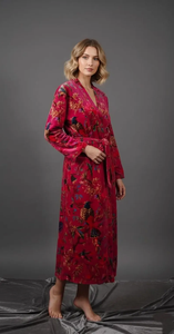 Bata Kimono de Algodón con Estampado Artesanal, Cuello en V, de Secado Rápido, Manga Larga, Larga hasta el Suelo, Ligera, Hecha a Mano, para Verano, Ideal para Damas de Honor - Product Image 6