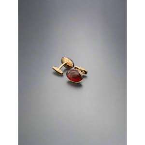 Boutons de manchette ovales rouge saphir - Product Image 1