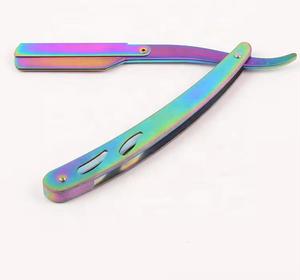 Navaja de Barbero Plegable de Acabado Premium con Soporte de Cuchilla Ultra Duradero para Salón y Cuidado Personal - Product Image 1