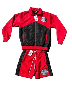 Conjunto Deportivo Personalizado para Hombre, Chaqueta Cortavientos y Pantalones Cortos de Otoño, 100% Poliéster, Secado Rápido, Reflectante, Cintura Elástica Ajustada, Cuello Alto - Product Image 3