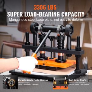 Cortadora manual con ejes de guía dobles, carrera de presión de 0.47, placa de grabado de 10.2 x 5.9, máquina de corte de cuero - Product Image 2