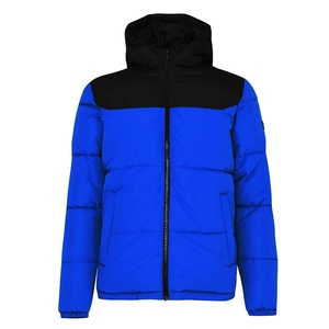 Custom <b>Men's</b> Teal Reversible Eco-Friendly 280g Waterproof Windproof Hooded Puffer <b>Jacket</b> Polyester Wadding Filling HIGH STREET - Product Image 3