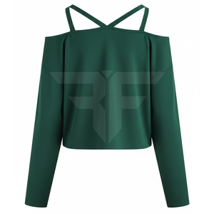 Camiseta sin mangas informal para mujer, cuello mandarín, longitud regular, poliéster/algodón, secado rápido, transpirable, color verde, corte holgado, talla grande - Product Image 2