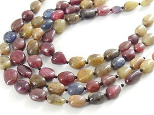 Recién llegado Sapphire Tumble Nugget Smooth Blue Polished Bead Multi-Shaded Mayorista Suministros para la fabricación de joyas - Product Image 4