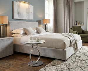 Elegant Round Marble Top <b>Side</b> <b>Table</b> with Stainless Steel Ring Base Modern Chrome End <b>Table</b> for Living Room Hotel Furniture - Product Image 2