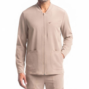 Blouse de travail médicale pour clinique, vêtement d'infirmière, uniforme à fermeture éclair, personnel hospitalier, tricoté, haute qualité, simple et moderne - Product Image 1