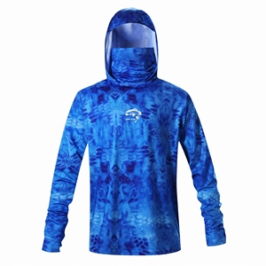 Maillot de pêche personnalisé en gros, chemise de pêche sublimée, vêtements d'équipe, fabricant OEM ODM, chemise de pêche à capuche pour homme, UPF 50 anti-UV - Product Image 4