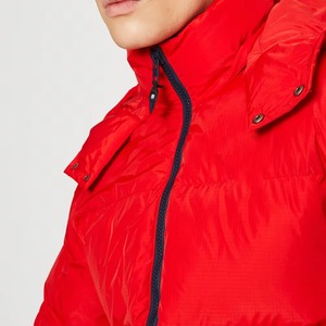 ODM Custom Printed Casual Men's <b>Padded</b> Bubble Puffer <b>Jacket</b> Zipper Closure Hooded Warm Winter Plus Size <b>Waterproof</b> Cotton - Product Image 4