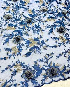 Premium Multi Embroidery Lace <b>Fabric</b> Cotton Voile <b>Fabric</b> for Wedding Dress Women Apparel - Product Image 4