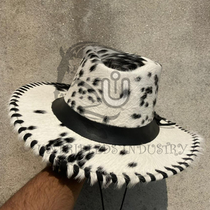 Handmade <b>Western</b> Style Cowboy <b>Hat</b> New Stylish Cowhide Leather Business Casual Outdoor - Product Image 5