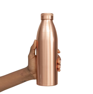 Bouteille d'eau en cuivre pour le yoga, la gym et les voyages, bouteille d'eau en cuivre polie miroir, 100% cuivre - Product Image 5