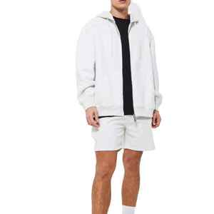 Ensemble court décontracté d'hiver avec capuche et cordon de serrage |   Ensemble de shorts de sport personnalisés légers en coton 100% à séchage rapide - Product Image 1