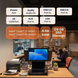Registratore di <span class=keywords><strong>Cassa</strong></span> con Doppio Schermo Touch da 15.6" per Piccole/Grandi Imprese con Processori Windows J6412/ I3/ I5 Sistema di <span class=keywords><strong>Cassa</strong></span> per Supermercati - Product Image 2