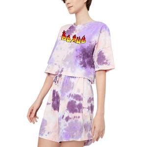 Conjunto de Verano de Tela Suave con Estampado Tie Dye, Ligero, Informal, Cómodo, de Corte Relajado y Secado Rápido para Mujer - Product Image 6