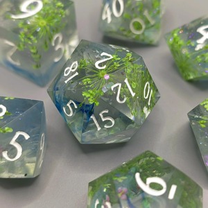 Jeu de dés en résine standard certifié pour l'exportation, dés polyédriques en résine pour jeux de rôle professionnels D&D, accessoire de jeu en gros - Product Image 1
