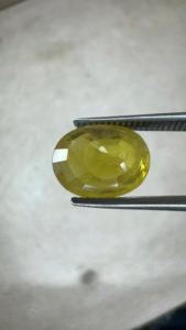 Saphir jaune naturel de 4,31 ct, certifié GIA, provenant de la mine de saphir de Bangkok, taille ovale, pierre précieuse non montée, saphir jaune doré, pour bague ou pendentif. - Product Image 2