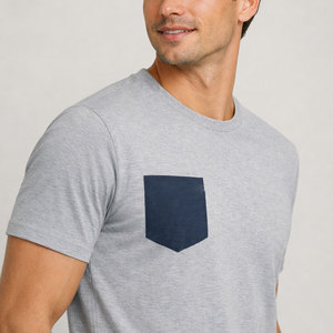 Camisetas Modernas de Corte Regular para Hombre, Tejido 100% Algodón, Secado Rápido y Ligero, Elegantes para un Estilo de Vida Activo - Product Image 3