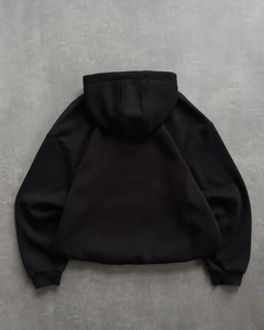 Sudadera con Capucha Extra Grande para Hombre, Negra con Estampado de Serpiente, Estilo Casual para Otoño, 100% Algodón, Felpa Francesa, Corte Regular - Product Image 3