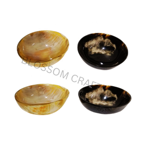 Bol à salade en corne de buffle sculpté poli et fabriqué à la main, conception de boeuf inspirée de l'agate écologique, différentes tailles pour la décoration intérieure - Product Image 5