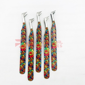 Pince à épiler professionnelle RMI à 90 degrés, revêtement papier, vente en gros, acier inoxydable de haute qualité, pour extensions de cils, pointue - Product Image 6