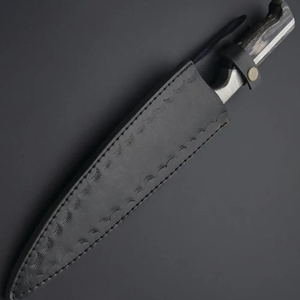 Couteau de chef Burraq personnalisé fait main en acier carbone, lame de 8 pouces, épaisseur de 3,0 mm, manche en bois, nouveau cadeau - Product Image 5