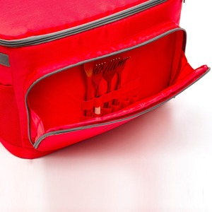 Bolso refrigerado multifuncional rojo, bolso de hombro aislado de gran capacidad, bolso cruzado para entrega de comidas - Product Image 5