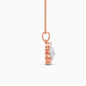 Women's Yellow <b>Gold</b> Diamond Pendant Baguette Cut Classic Everyday Wear Jewelry - Product Image 2