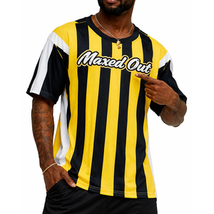 เสื้อฟุตบอลอเมริกันแบบตาข่ายลายทางพิมพ์ลายตามสั่ง ยูนิเซ็กซ์ ระบายอากาศได้ดี ผลิตจากโพลีเอสเตอร์ เสื้อยืดสำหรับฝึกซ้อม รับผลิตแบบ OEM แบรนด์ส่วนตัว ชุดทีมชาติสหรัฐอเมริกา - Product Image 2