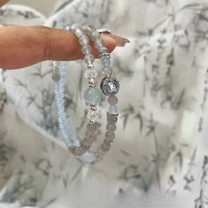 Collana da Donna Grigia con Perline Effetto Luce Lunare, Lunghezza Standard, Gioielli alla Moda per Matrimoni e Regali - Product Image 3