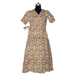 Hermosa chaqueta Kimono de algodón indio hecha a mano, abrigo estilo Hippie, albornoz para mujer, <span class=keywords><strong>Vestido</strong></span> largo de fiesta - Product Image 1