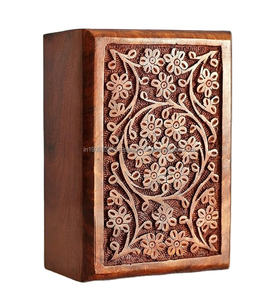 Venta al por mayor de urnas de cremación grabadas de madera o caja de urnas de madera para cenizas de adultos con la mejor calidad terminada o urnas de suministros funerarios - Product Image 1