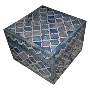 Caja de Madera MDF Hecha a Mano con Incrustaciones de Hueso Natural, Estilo Americano, Decoración para el Hogar, LAMETIERARTZ LMA258 (Por Comprador) - Product Image 6