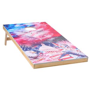 Set da Cornhole in Legno Massello Portatile 4x2 piedi, Tavole da Gioco per Interni ed Esterni per Adulti - Product Image 2
