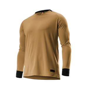 เสื้อยืดออกกำลังกายแขนยาวผู้ชาย OEM ผ้าฝ้าย 100% ป้องกันรอยยับ ระบายอากาศได้ดี - Product Image 1