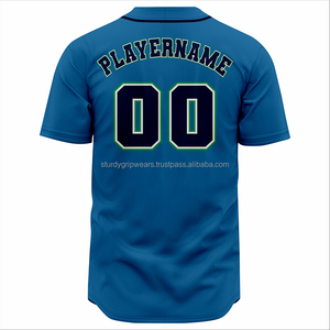 Maillot de baseball personnalisé avec votre propre logo, respirant, extensible, antibactérien, séchage rapide, col en V, tissu de haute qualité - Product Image 2