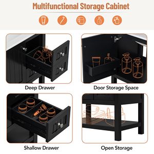 Mobile Bagno da 30 Pollici Stile Transizionale con Ante a Chiusura Ammortizzata e Lavabo in Ceramica - Product Image 5