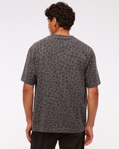 T-shirt personnalisé en gros pour hommes, imprimé léopard, décontracté, coupe oversize, col rond, manches courtes, streetwear, coton, qualité supérieure - Product Image 6