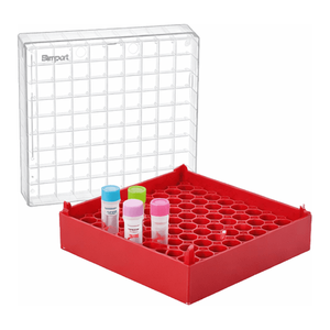 Estante para Tubos de Ensayo - Caja de Almacenamiento IMPORT PC de 100 Orificios para Crioviales y Microtubos de 1-2 mL - Product Image 3