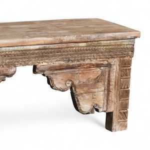 ม้านั่งไม้สไตล์วินเทจจากอินเดีย ทนทาน เหมาะสำหรับตกแต่งบ้าน จับคู่ตกแต่งสไตล์วินเทจได้ - ขั้นต่ำสั่งซื้อ 1 ตู้เท่านั้น - Product Image 3