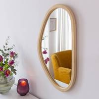 Miroir Vandana Optima Vento en bois de manguier clair