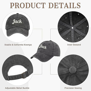 Gorra Personalizada con Nombre Bordado, Gorra de Béisbol Personalizada para Hombres, Mujeres, Niños y Adultos, con Hebilla Ajustable, Gorra de Algodón Personalizada - Product Image 4