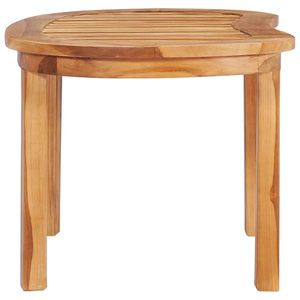 Mesa de Centro de Madera de Teca Natural, Finamente Lijada, para Uso en Exteriores, 35.4x19.7x17.7 Pulgadas - Product Image 3